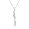Collier Sif Jakobs Ellea ovale lungo argent_x000D_
pendentif oxydes de zirconium - vue V1