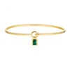 Bracelet Sif Jakobs Roccanova argent palqué or_x000D_
pampille oxyde de zirconium vert - vue V1