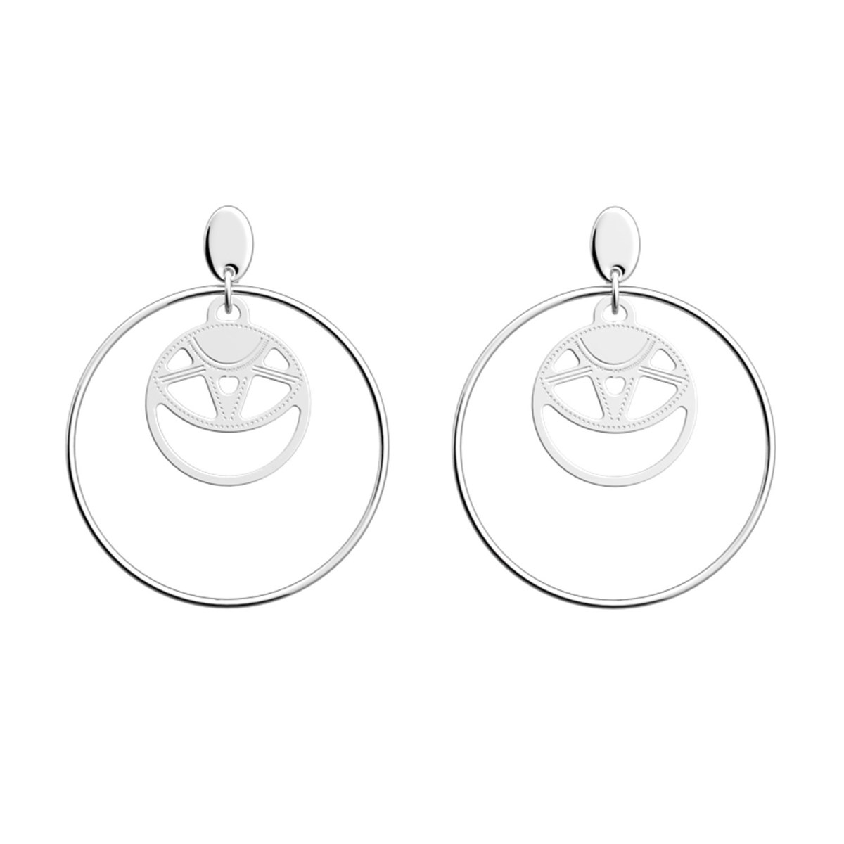 Boucles d'oreilles Les Georgettes Soleil argentées
16/32mm