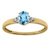 Bague Brillaxis topaze oxydes or jaune 9 carats - vue V2