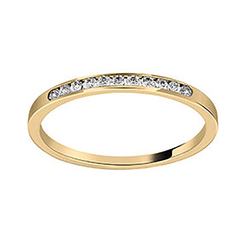 Alliance Gravity or jaune 18 carats diamants - vue 2