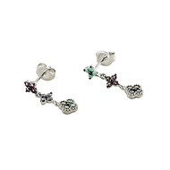 Boucles d'oreilles Agatha Beloved argent mi-longues