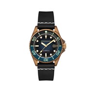 TESEI BRONZE SWISS AUTOMATIC - Montre homme - Cadran bleu - Mouvement suisse automatique 3 aiguilles et date