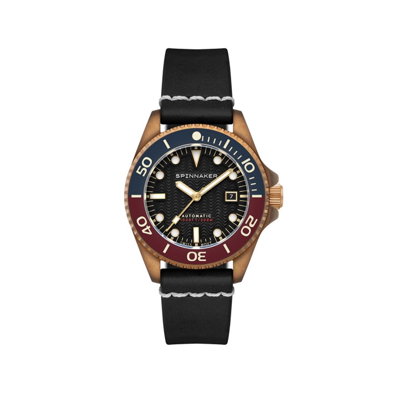 TESEI BRONZE SWISS AUTOMATIC - Montre homme - Cadran rouge -  Mouvement suisse automatique 3 aiguilles et date