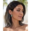 Boucles d'Oreilles Mira Argent 925 et Nacre Abalone | ADEN Design Géométrique | Bijou Chatoyant - vue V3