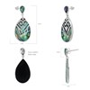 Boucles d'Oreilles Maëlla Argent 925 et Nacre Abalone | ADEN Design Inca | Bijou Irisé - vue V3