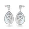 Boucles d'Oreilles Maëlla Argent 925 et Nacre Blanche | ADEN Design Inca | Bijou Élégant - vue V1