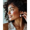 Boucles d'Oreilles Maëlla Argent 925 et Nacre Blanche | ADEN Design Inca | Bijou Élégant - vue V2