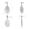 Boucles d'Oreilles Maëlla Argent 925 et Nacre Blanche | ADEN Design Inca | Bijou Élégant - vue V3