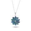 Pendentif Fleur Spirale VAHINE en Nacre Abalone sur Argent 925 - Bijou Artisanal ADEN - vue V1