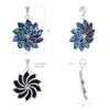 Pendentif Fleur Spirale VAHINE en Nacre Abalone sur Argent 925 - Bijou Artisanal ADEN - vue V3