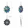 Boucles d'Oreilles VAHINE Fleur Spirale en Nacre Abalone sur Argent 925 - Bijoux Artisanaux ADEN - vue V3