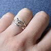 Bague Argent Laurier - vue V4