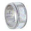 Bague Argent Trois Rectangles de Nacre Ivoire - vue V1