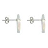 Boucles d'Oreilles Clous Argent 925 Triangle de Nacre - vue V3