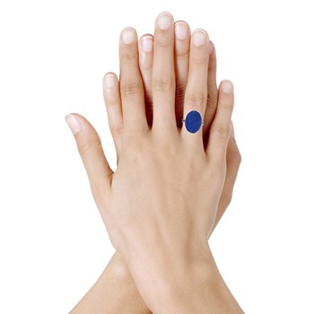 Bague Argent 925 Ovale de Lapis Lazuli