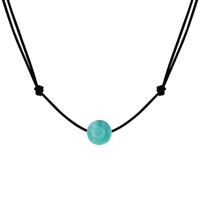 Collier Lien Perle d'Amazonite