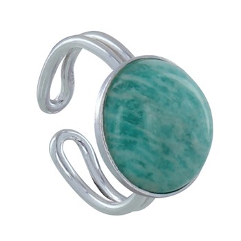 Bague Argent 925 Grande Demi Sphère d'Amazonite