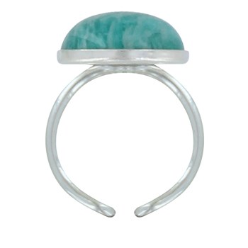 Bague Argent 925 Grande Demi Sphère d'Amazonite