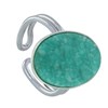 Bague Argent 925 Ovale d'Amazonite - vue V1