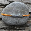 Bracelet Lien Plaque Incurvé en Argent 925 Gravé Happy - Vert - vue V3