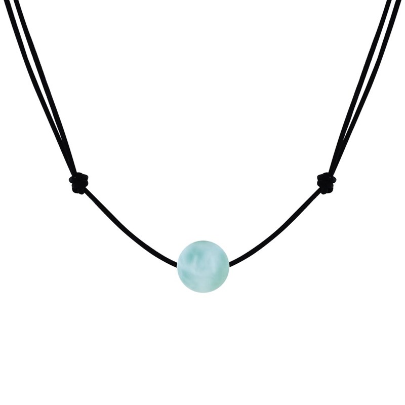 Collier Lien Perle de Larimar