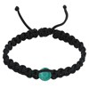 Bracelet Homme Shamballa Lien Tressé Noir et Perle d'Amazonite - vue V1