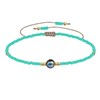 Bracelet Lien Perle d'Eau Douce Noire et Petites Perles Mates - Vert d'Eau - vue V1