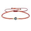 Bracelet Lien Perle d'Eau Douce Noire et Petites Perles Brillantes - Rouge - vue V1