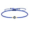 Bracelet Lien Perle d'Eau Douce Noire et Petites Perles Brillantes - Bleu - vue V1