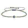 Bracelet Lien Perle d'Eau Douce Noire et Petites Perles Brillantes - Vert kaki - vue V1