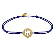 Bracelet Lien Mon Ange Plaqué Or - Bleu Navy