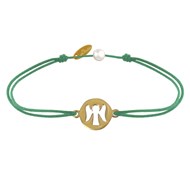 Bracelet Lien Mon Ange Plaqué Or - Vert