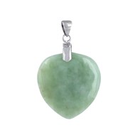 Pendentif Argent Coeur de Jade