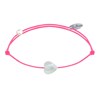 Bracelet Lien Mini Coeur en Nacre - Rose Fluo - vue V1