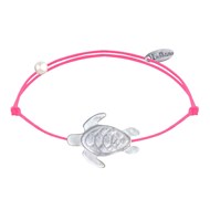 Bracelet Lien Tortue en Nacre - Rose Fluo