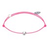 Bracelet Lien Petite Perle Argent 925 - Rose Fluo - vue V1