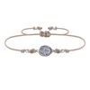 Bracelet Lien Médaille Argent 925 Ovale Vierge Miraculeuse - Beige - vue V1