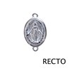 Bracelet Lien Médaille Argent 925 Ovale Vierge Miraculeuse - Blanc - vue V4