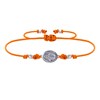 Bracelet Lien Médaille Argent 925 Ovale Vierge Miraculeuse - Orange - vue V1