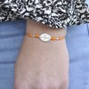 Bracelet Lien Médaille Argent Ovale Vierge Miraculeuse - Orange - vue V2