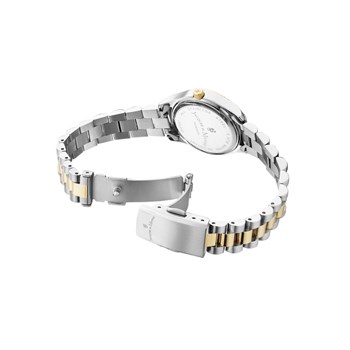 INSPIRATION PRIME - Montre femme - Bracelet argenté doré - Cadran noir