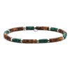 Bracelet Perles Heishi 4mm Pierre oeil De Tigre Et Malachite - vue V1