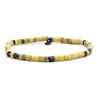 Bracelet Perles Heishi 4mm Pierres Heishi  Jaspe Noir Jaune - vue V1