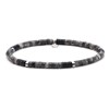 Bracelet Perles Heishi 4mm Pierre Jaspe Noir Et Gris - vue V1