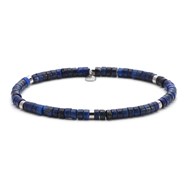 Bracelet Perles Heishi 4mm Pierre Lapis Lazuli