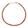 Collier Chakra Perles Heishi Agate Rouge - vue V1