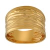 Bague Brillaxis or jaune 9 carats aspect froissé - vue V2