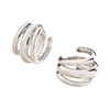 Boucles d'oreilles créoles Agatha Trijonc argent - vue V1