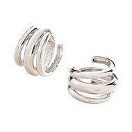 Boucles d'oreilles créoles Agatha Trijonc argent